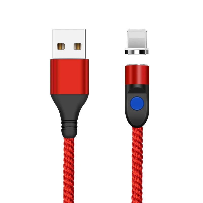 Red For iphone Магнитный зарядный кабель для iphone XS MAX XR X кабели 3A кабель для быстрой зарядки для iPad X 7 8 Plus 6s 6 5 Зарядка для IOS 11 12 - Цвет: Red For iphone