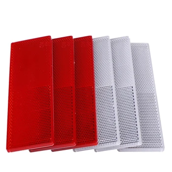 

2pcs Safurance Bike Truck Trailer Car Plastic Reflective Reflector Workplace Safety Night Safety Warning Sticker Tape