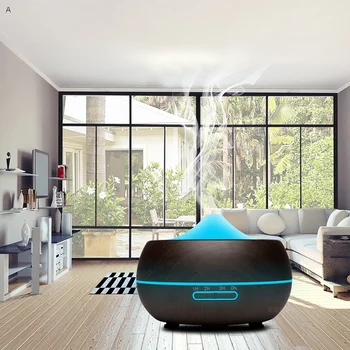 

300ml LED deep wood Cool Mist Humidifier Aromatherapy Diffuser Ultrasonic Humidifier Aroma Essential Oil Diffuser With 7 Color