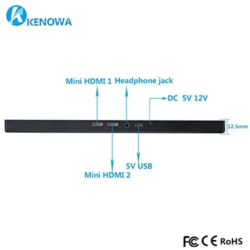 15,6 дюймов 1080P HD ips портативный монитор USB power(5 V) 2 Mini HDMI вход для Raspberry Pi 3 B 2B сенсорный экран с кожаным чехлом