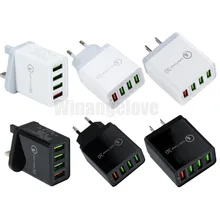 100 шт 5А usb Quick Charge 3,0 4 порта USB зарядное устройство USB быстрое зарядное устройство QC3.0 настенное зарядное устройство адаптер