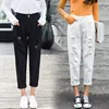 Mom Jeans Denim Crop Ankle Length White Black High Waisted Ripped Jeans For Women Vintage Ladies Boyfriend Baggy Loose Pants 019 1