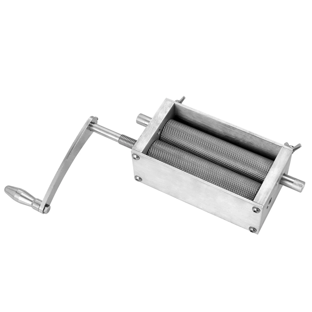 Large Capacity Grain Mill Tool 2 Rollers Grains Mill Grinder Food Processor Stainless Steel Malt Corn Food Grinder Grain Crusher