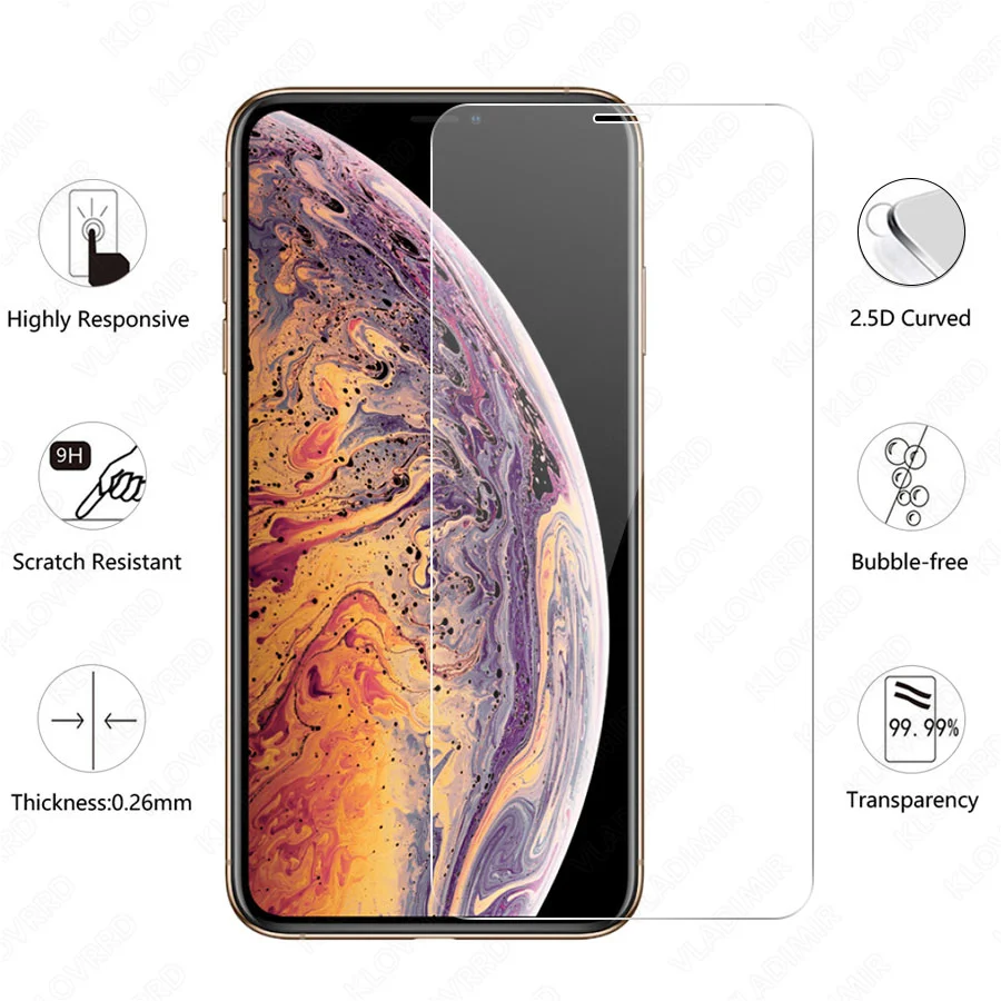 3 штуки для iPhone 6 6S 7 8 Plus 11 pro макс. Закаленное стекло протектор экрана стекло для iPhone X XR XS Max защитная пленка