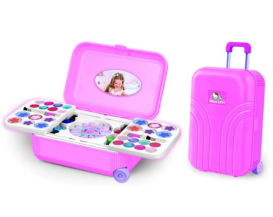 

Wholesale CHILDREN'S Makeup Travel Lugguge Set Makeup Ball Performance GIRL'S Play House DIY Toy Environmentally Friendly Safe
