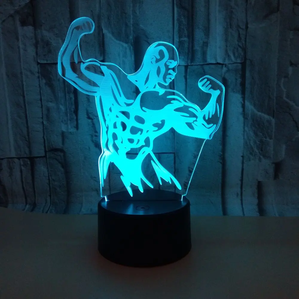 

Healthy Beauty People Sports Figure Customizable 3D Night Lamp Colorful Touch Control Remote Control 3D Atmosphere Gift Small Ta