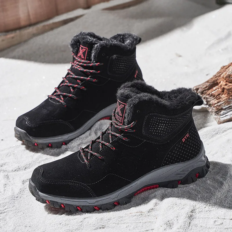 Мужские ботинки из хлопка Bota Coturnos Masculino Зимние Мужская нескользящая обувь