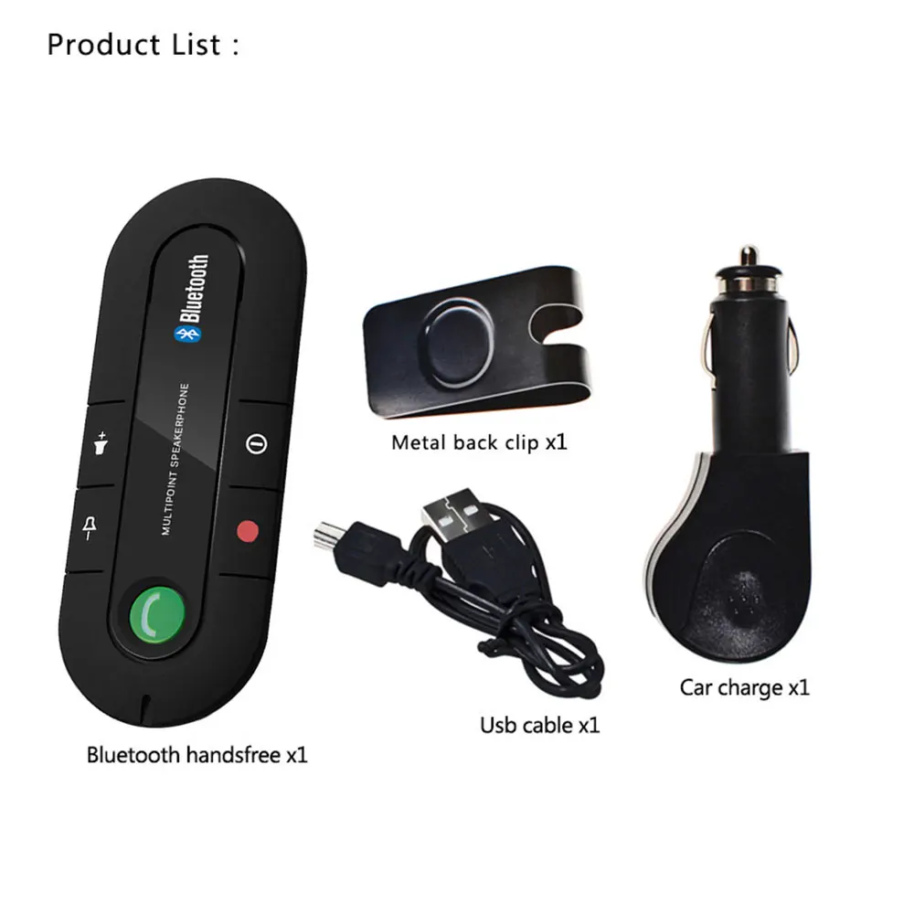 Wireless Bluetooth Wireless Speakerphone Bluetooth Speakerphone Handsfree Universal Sun Visor Bluetooth for Speaker