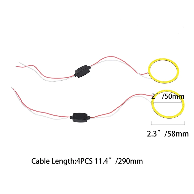 Автомобильная светодиодная фара POSSBAY 1 пара 60/70/80/90/100/110 мм 12 В|Передние LED-фары для