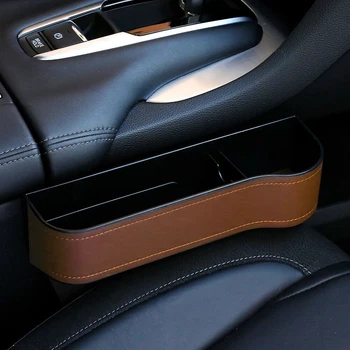

Drink Car Holder Storage Box Gap Tidying PU Leather Parts Accessories 2pcs