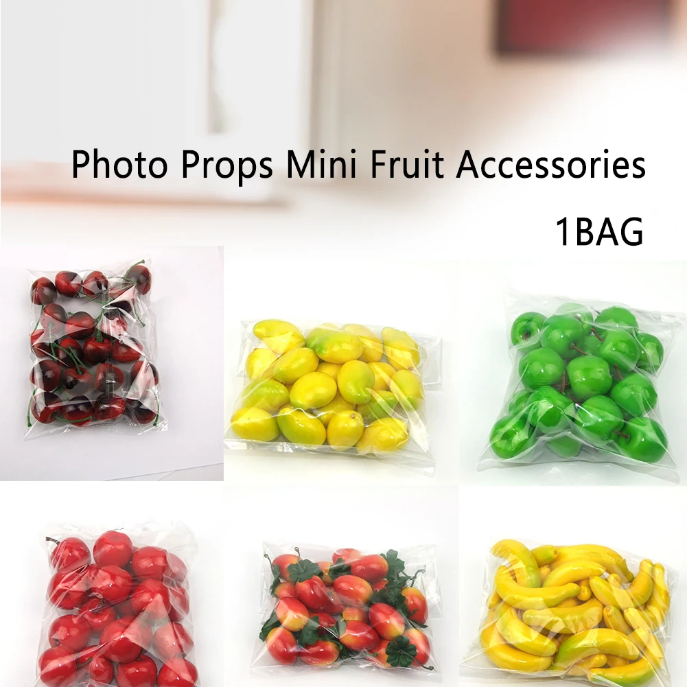20pcs Party Garden Artificial Fruit Fake Craft Photography Home Decoration Miniature Accessories Photo Props Mini Model Ornament