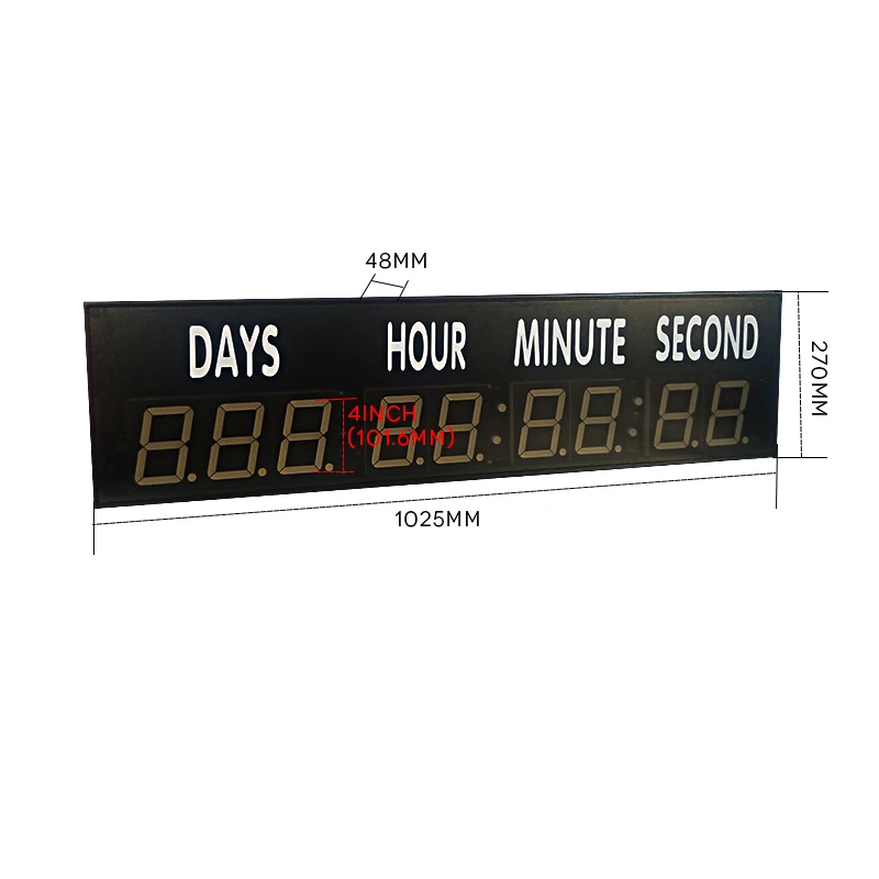 large size 4inch days,hours,minutes and seconds countdown clock(HIT9-4R with sticker)