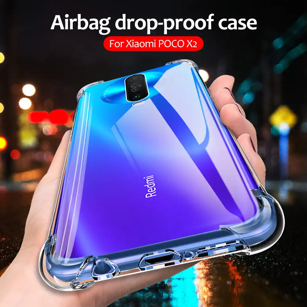 Silicone Case For Xiaomi Redmi Note 9 9s 9 Pro Max Poco X2 Pocof2 Pro Shockproof Cover For Redmi K30 K30 Pro Transparent Coque Fitted Cases Aliexpress