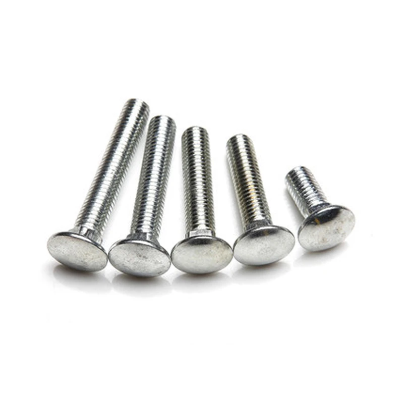 3pcs M12 Galvanized Carriage Screws Half Round Head And Square Neck