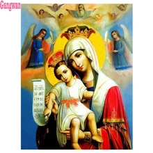 Фото на заказ! Религиозная девственница Марии икона 5D DIY алмазная живопись! Алмазная вышивка Иисус Христос круглые квадратные Стразы