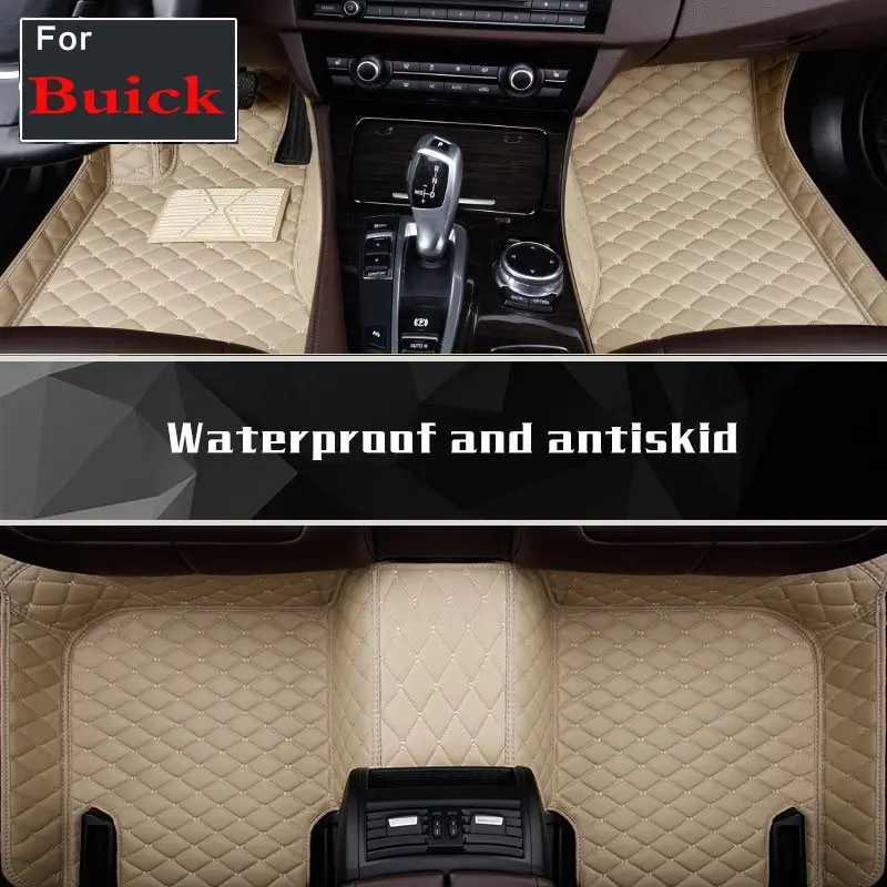 

Custom car floor mats For Buick Encore Gl6 Verano Velite5 Exgelle Gl8 Excelle Royaum Easy to Clean auto floor mat