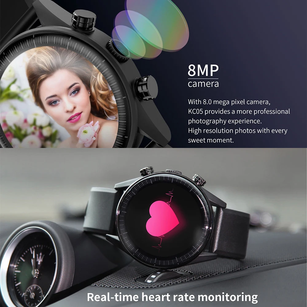  Smart Watch 1GB RAM + 16GB ROM Android 7.1 1.39 inch AMOLED Touch Screen IP67 Waterproof Support SI