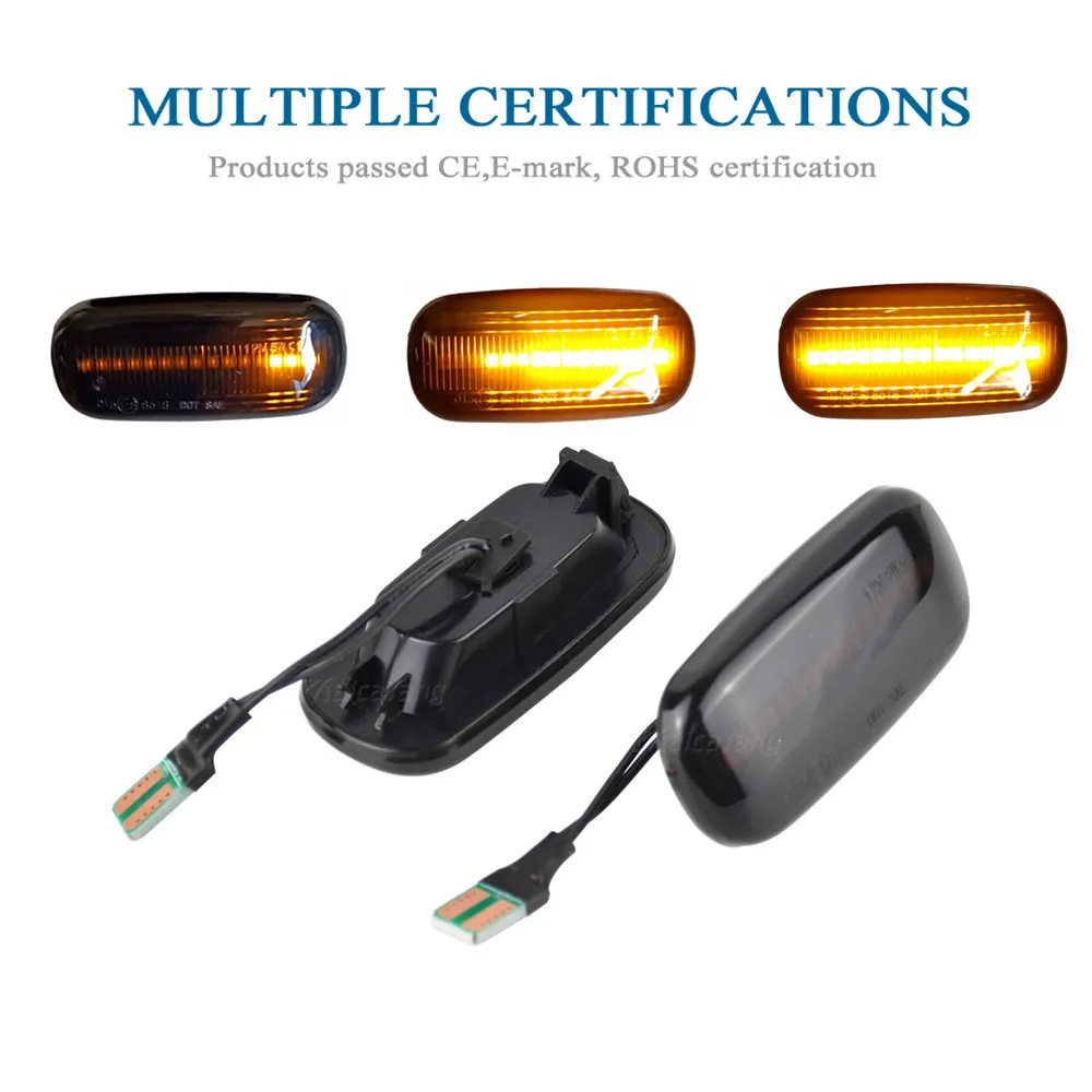 

2 pieces Dynamic Side Marker Led Turn Signal Sequential Blinker Light For Audi A3 S3 8P A4 S4 RS4 B6 B7 B8 A6 S6 RS6 C5 C7