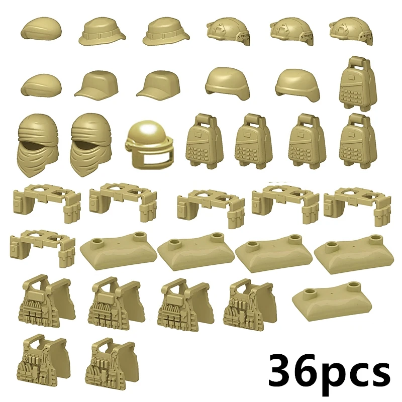 MOC военные строительные блоки игрушки WW2 армейские контейнерные пистолеты