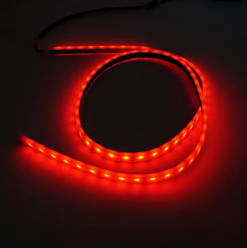 Автомобильный задний светодиодный светильник в багажник, RGB, авто сигнал поворота, гибкая Задняя Крышка багажника, багажная лампа, белый, красный, синий, желтый