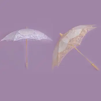 

Sun Umbrella Bamboo Floral Embroidery Bridal