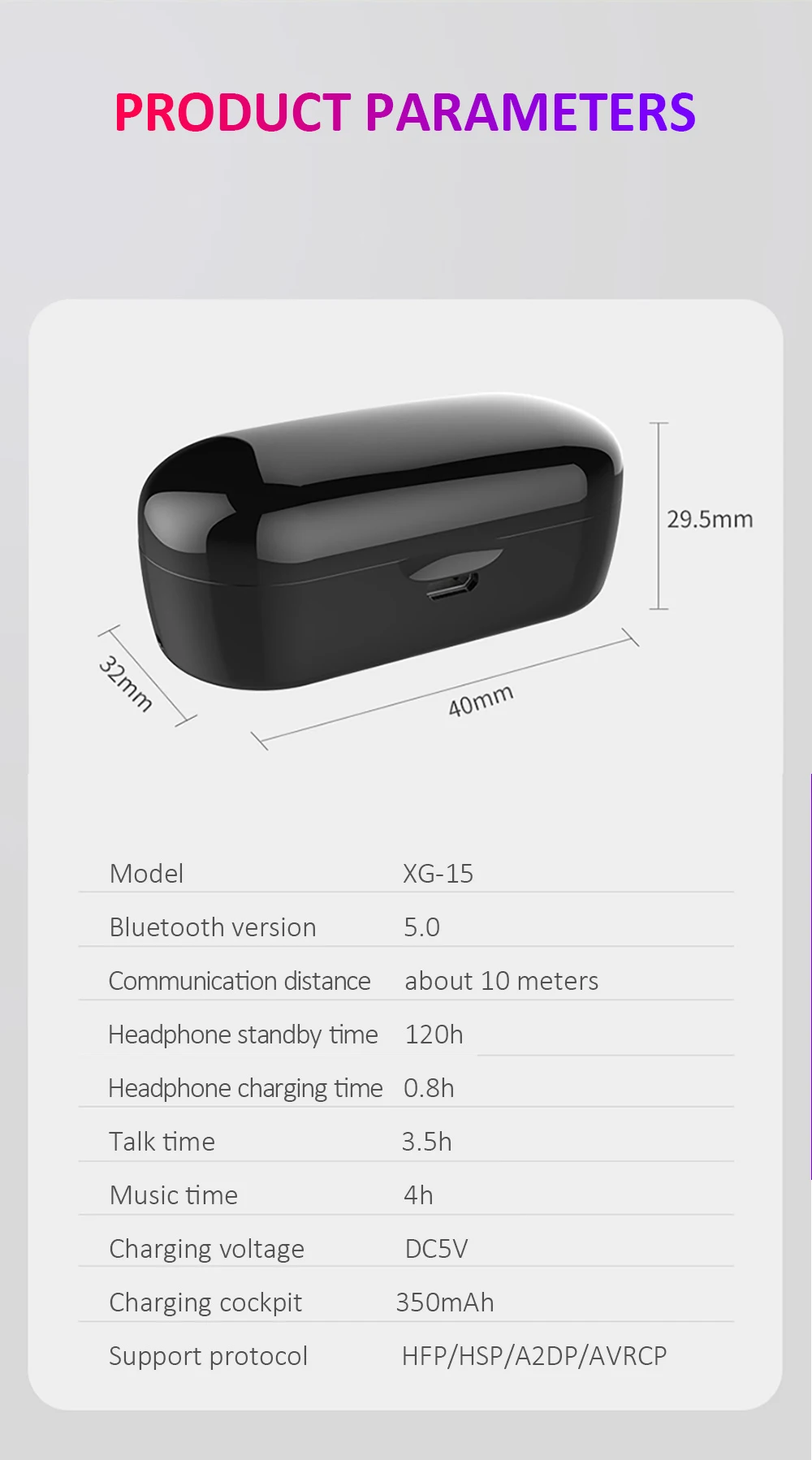XG15 TWS Bluetooth гарнитура бинауральные звонки поставляется с зарядным ящиком 5,0 спортивные фитнес наушники-вкладыши