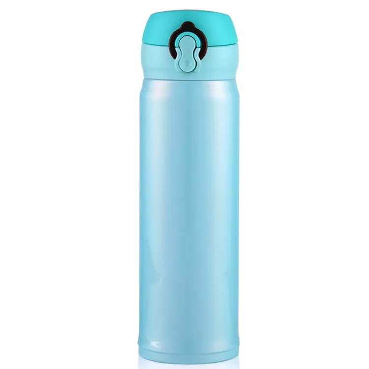 450 мл, Термокружка Из нержавеющей стали с двойными стенками, Термокружка, колба, кофейная кружка, автомобильная бутылка для напитков, Термокружка - Color: Blue