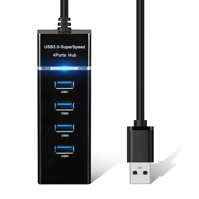 USB 3.0 / 2.0 HUB 1 to 4 Port Hi-Speed (120cm / 30cm)