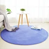 Coral Fleece Round Carpet For Living Bedroom Rugs Coffee Table Foot Mats Balcony Bay Window Carpet Kid's Play Crawling Mat Gray 3