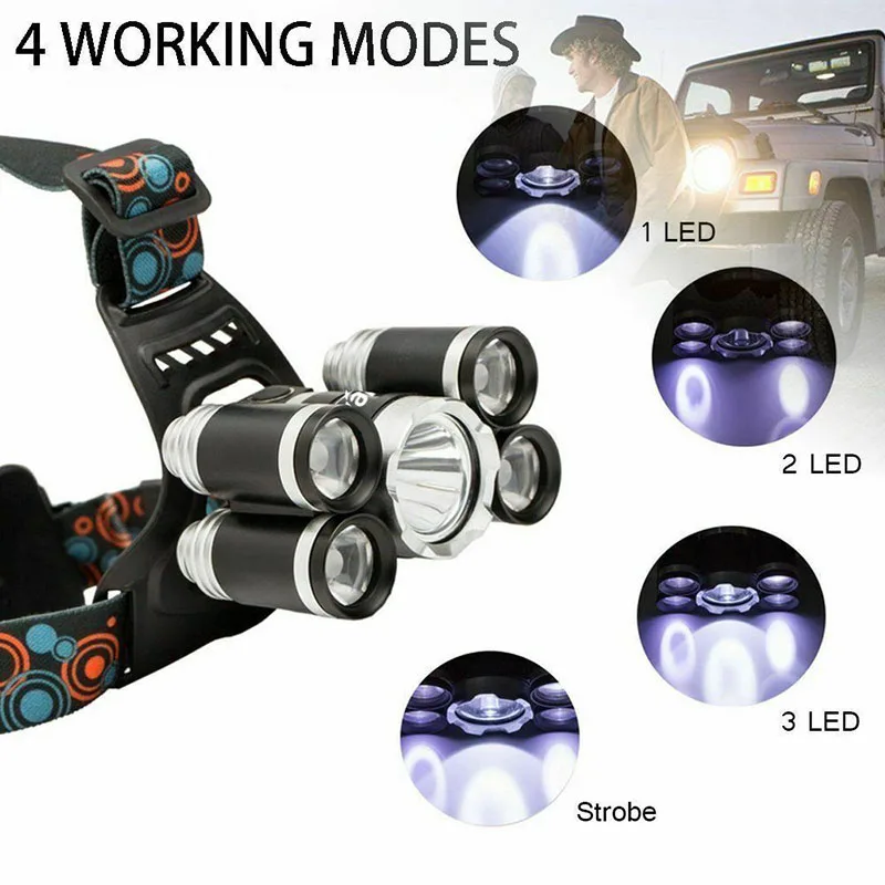 Best Waterproof Headlight LED Aluminium Alloy 5 Bright Bulb Headlamp for Outdoor G66 4 Best Waterproof Headlight LED Aluminium Alloy 5 Bright Bulb Headlamp for Outdoor G66 4