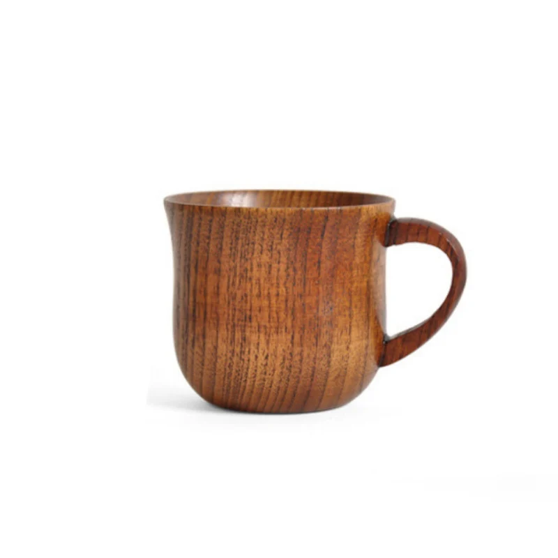 Кофейная кружка с рукояткой примитивная Питьевая чашка пивная посуда чайная чашка дорожная чайная посуда чашка бутылка для воды домашняя деревянная чашка ручной работы