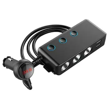 

Car Cigarette Lighter Car Charger Fast Charge Adapter Point Cigarette USB Socket A0NE