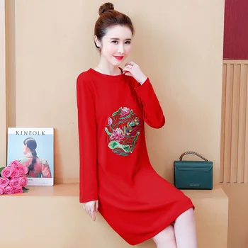 

2020 vintage elegant split cheongsam arrival women's satin dress qipao red balck sexy party dress mujer vestidos chinese dress