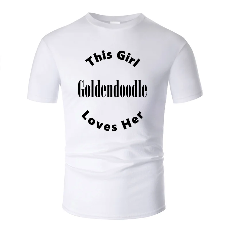 Men-White Забавная Повседневная футболка goldendoodle Мужская футболка унисекс с рисунком хлопок топы в стиле хип-хоп с круглым вырезом - Цвет: Men-White