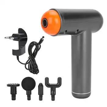 

110-240V Electric Muscle Massager Body Relax Pain Relief Therapy Muscle Stimulator Dark Gray Fascia Gun Body Relax Massager Gun