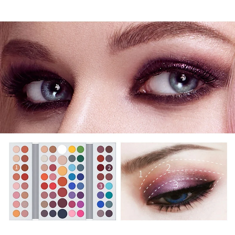 71 Цвет Тени для век, хайлайтер Shimmer Shine Nude Make Up Blush Palette Set