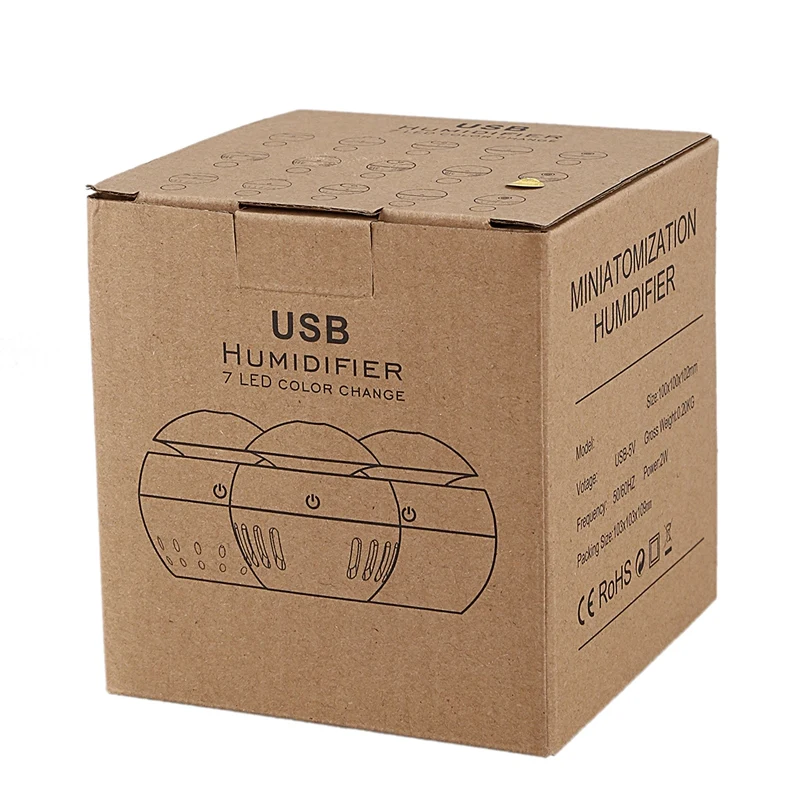 130 мл Мини Usb увлажнитель воздуха Электрический Арома диффузор Ароматерапия Эфирные масла Холодный Туман чайник 7 цветов светильник