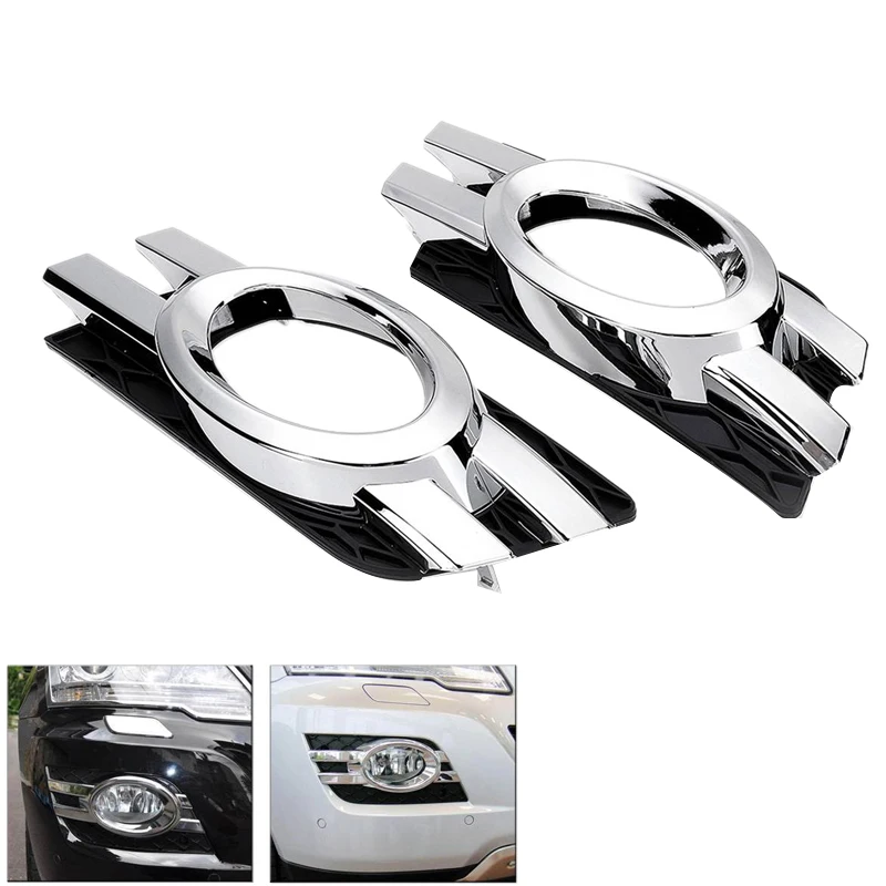 Car Chrome Front Fog Light Trim Cover for Mercedes-Benz ML Class C W164 2008 2009 2010 2011 1648800824 1648800724 | Автомобили и