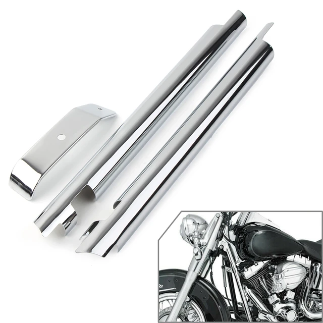 1Pair Motorcycle Frame Cover Front Chrome Down Tube Cover For Harley  Davidson Softail Fat Boy Twin Cam 2007-2017 - AliExpress