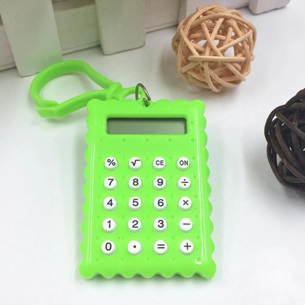Новое поступление студенческий мини пластиковый 8 цифр электронный калькулятор карамельный цвет расчетный офисные принадлежности подарок супер маленький