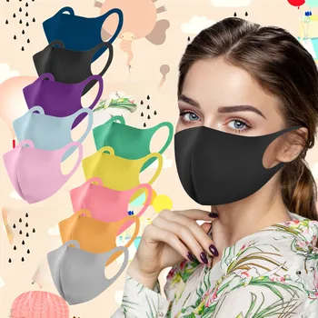 

7pc Soild color Mascarillas Adult's Reusable and Washable Facemask Air Purifying PM2.5 Face Mask Carbon Filter Lay Mouth mask