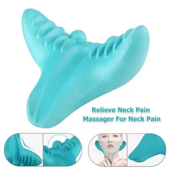 

Portable Neck Massager Latex Neck Pillow Protect Cervical Spine Health Care Massage Pain Relief Neck Massager