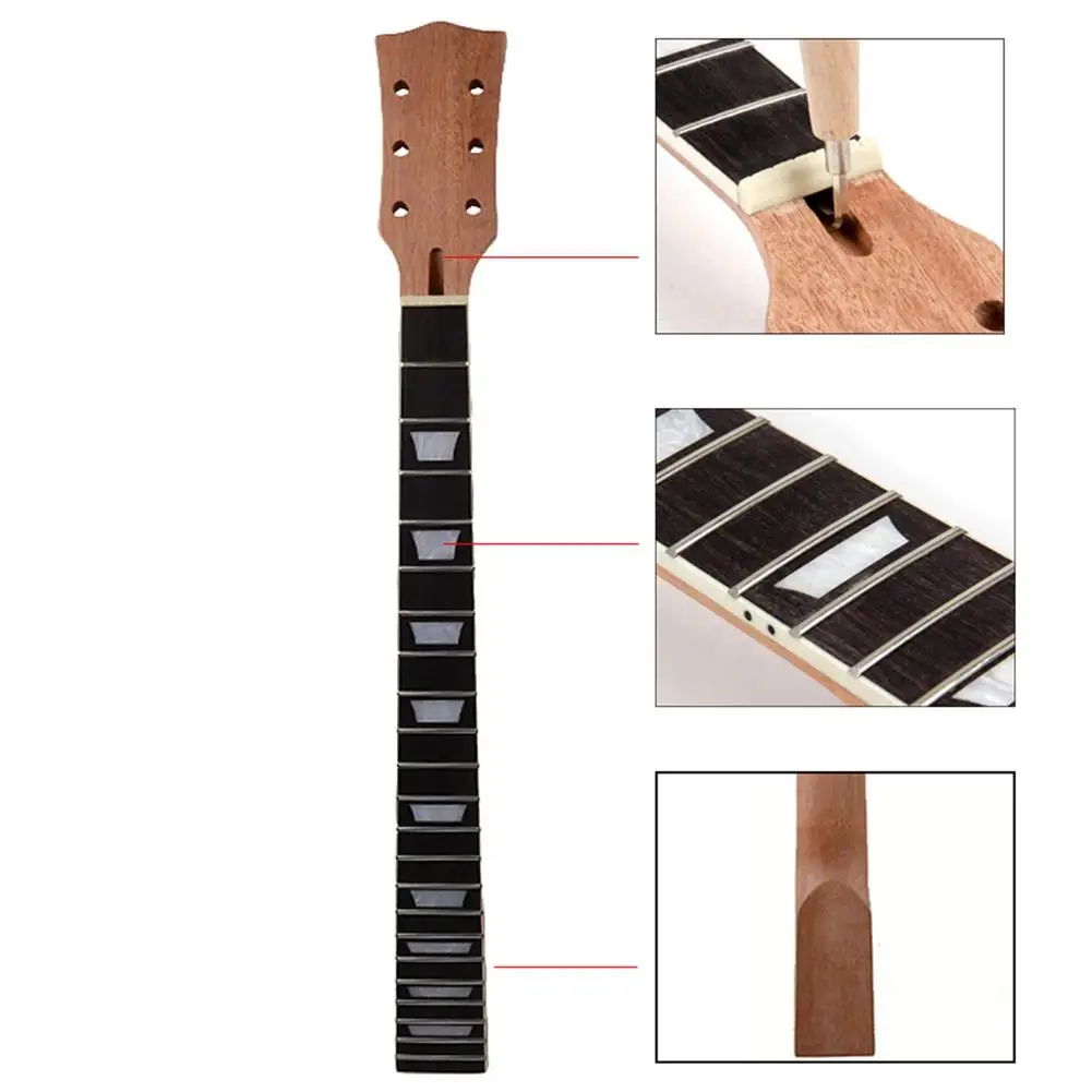 22 Лада гриф гитары из красного дерева палисандровый Ручка для Gibson Les Paul Lp
