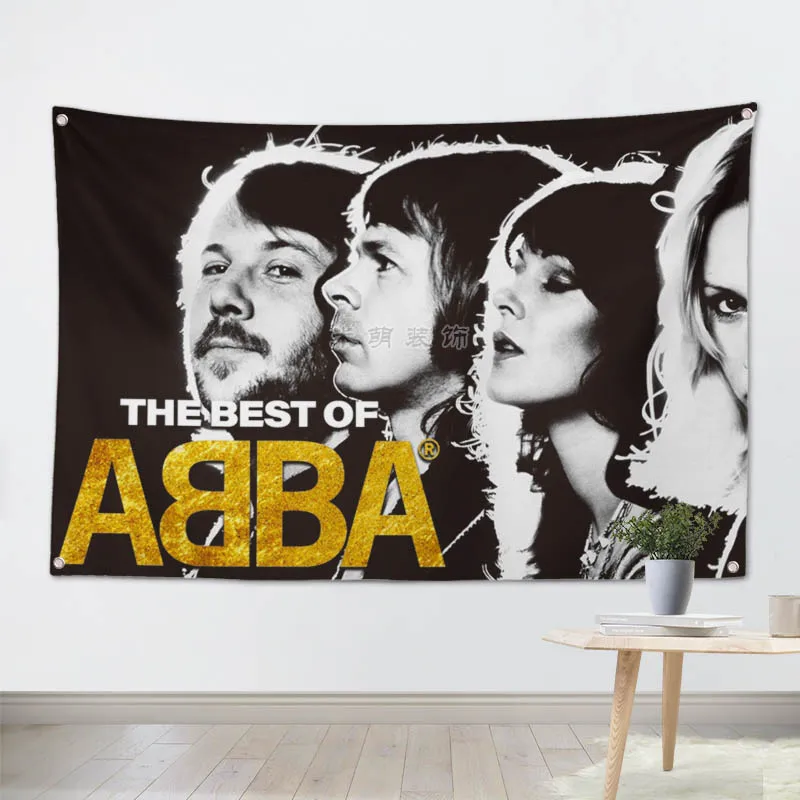 ABBA Big size rock band Sign retro poster HD Banners Flags cloth art Living room decor | Дом и сад