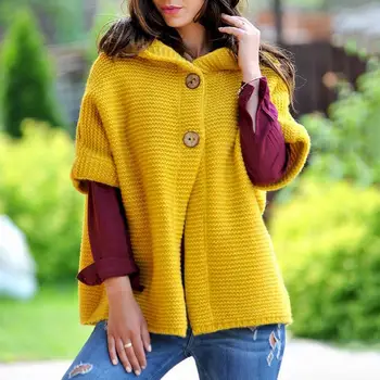 

Loose Knitted Woman Cardigan Sweater 2019 Autumn Winter Female O Neck Solid Knitwear Solid Outwear Plus Size Jacket Coat SJ4476C
