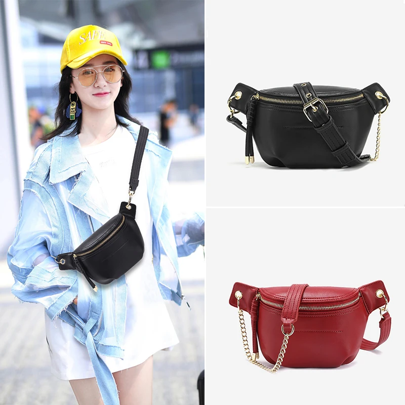 

Women Waist Bag Fanny Pack Shoulder Chest Bags Messenger Female Belt Sac Bag Female Women's Ladies Shoulder Bags