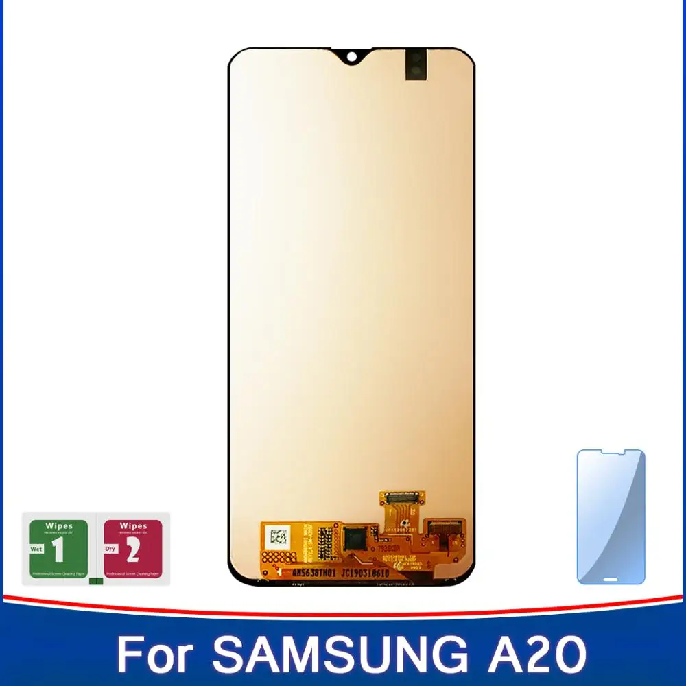 

100% New High Quality Display For Samsung Galaxy A20 Lcd Digitizer A205/DS A205F A205FD A205A LCD Touch Screen Sensor Panel Part