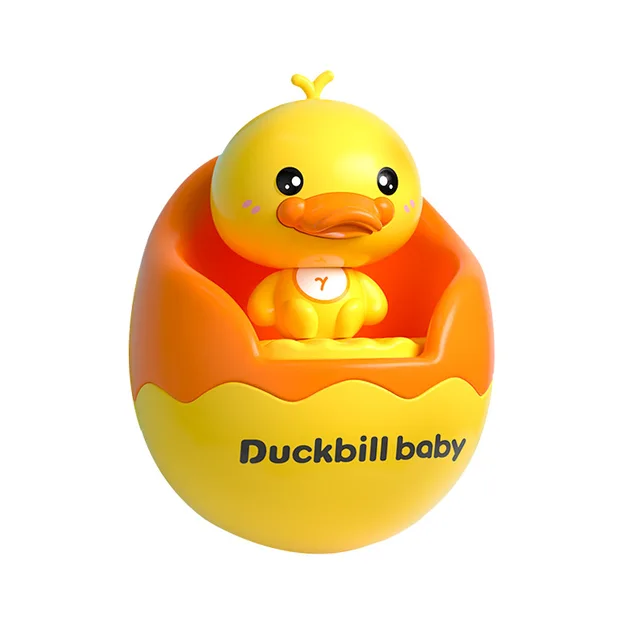 0-36Months Baby Tumbler Rattle Toy Soft Sensory Silicone Bath Toy Newborn Teether Infant Hand Bell Toys Press Squeaky Roly-Poly 6