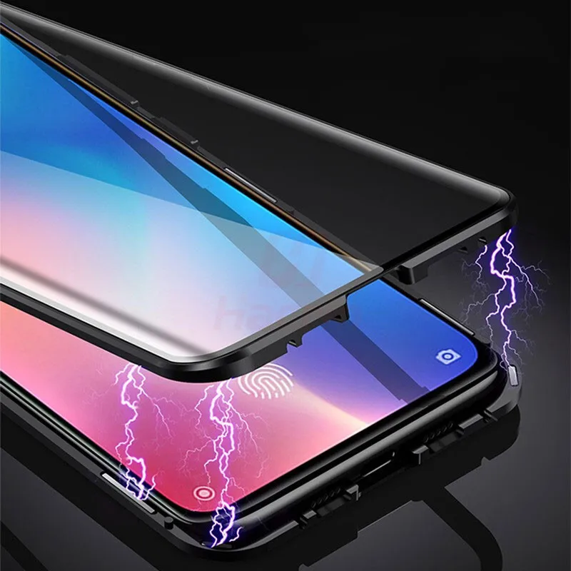 Двусторонний стеклянный чехол для Xiaomi mi 9 Lite mi 9 чехол Роскошный металлический магнитный адсорбционный чехол для телефона для Xiaomi mi 9 SE Capa