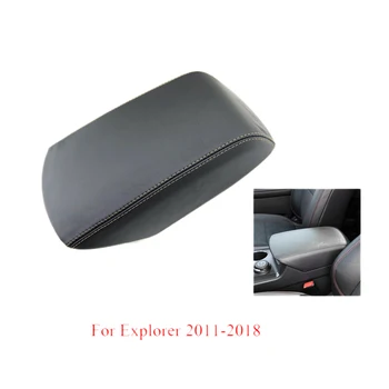 

Center Console Armrest Cover Black Leather for 2011-2018 Ford Explorer Console Armrest Lid Cover